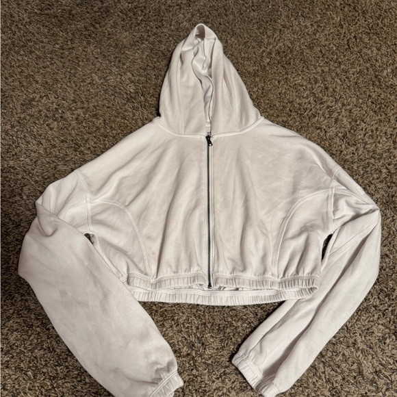 Gilly Hicks Jackets & Blazers - Gilly Hicks Cream Hooded Jacket